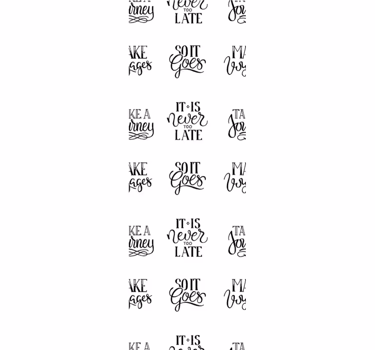 Motivational script pattern wallpaper - TenStickers