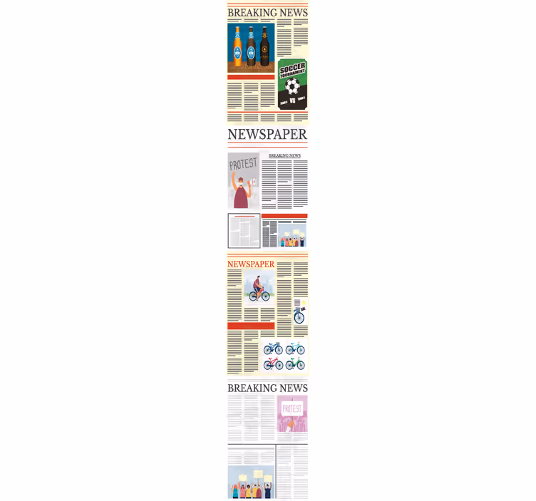 Newspaper Collage letter wallpaper - TenStickers