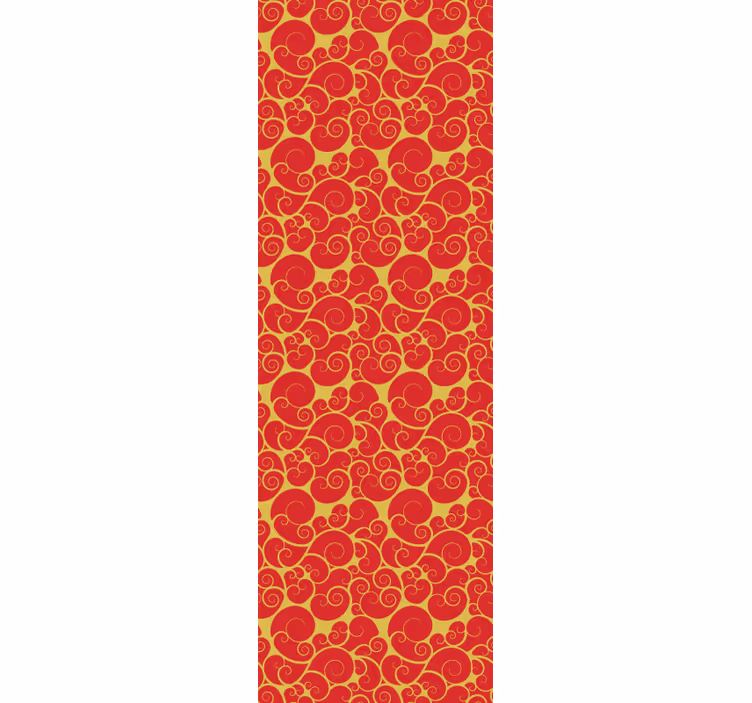Living room wallpaper ornate swirls design - TenStickers