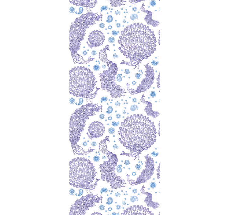 Purple tone paon  animal wallpaper - TenStickers