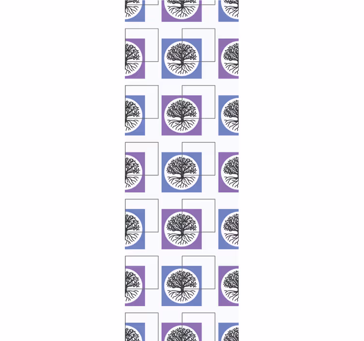 Geometric Tree Design bedroom wallpaper - TenStickers
