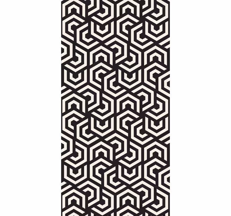 Labyrinthine Design geometric wallpaper - TenStickers