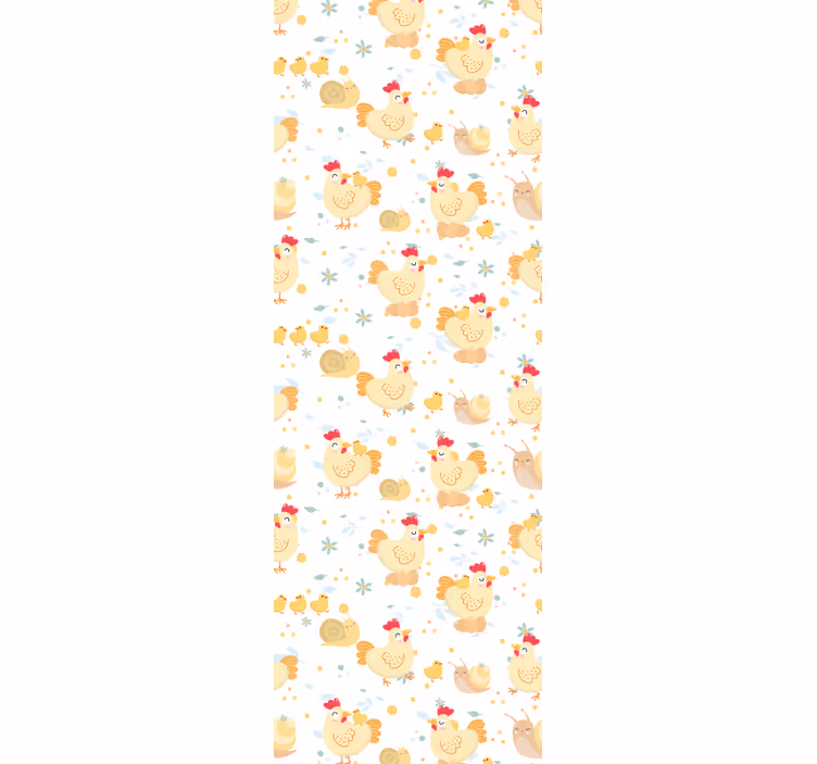 Charming Chickens animal wallpaper - TenStickers