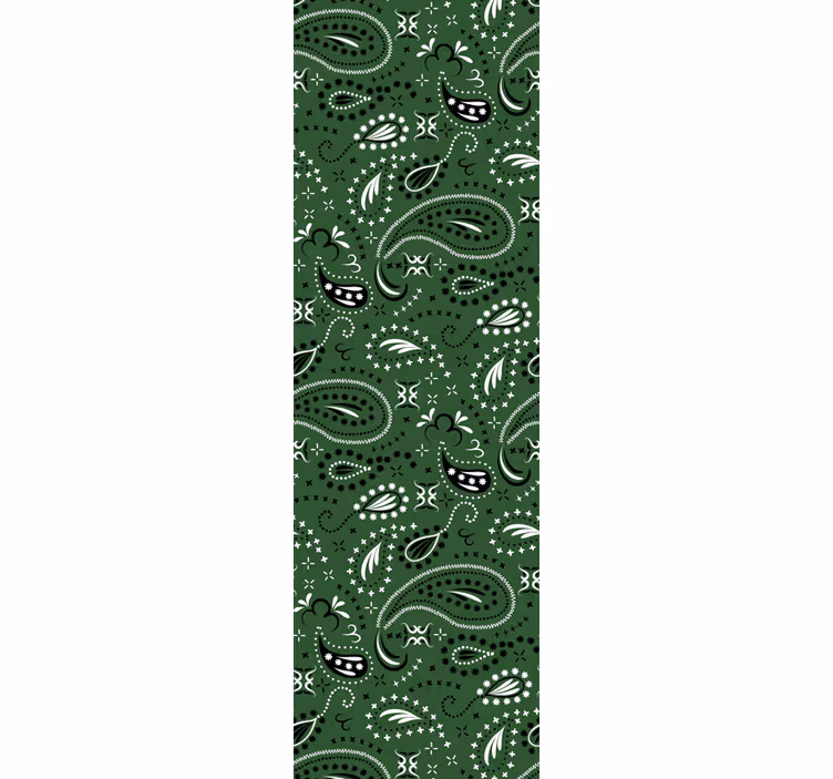 Teal Paisley flowery wallpaper - TenStickers