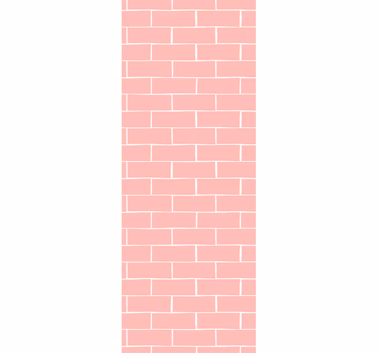 Pink Brick Pattern brick wallpaper - TenStickers