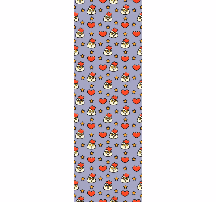 Cartoon Chicken Pattern animal wallpaper - TenStickers