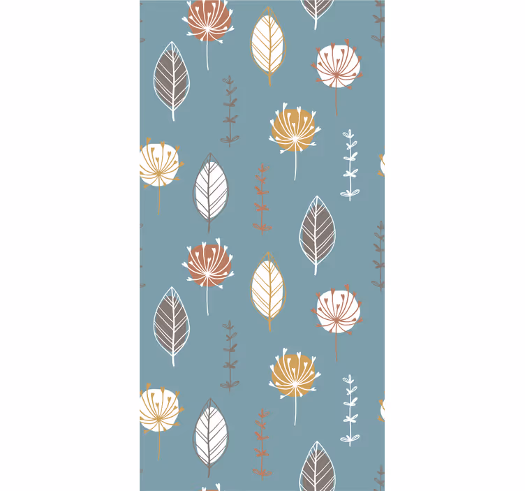 Botanical Motifs Pattern leaf wallpaper - TenStickers