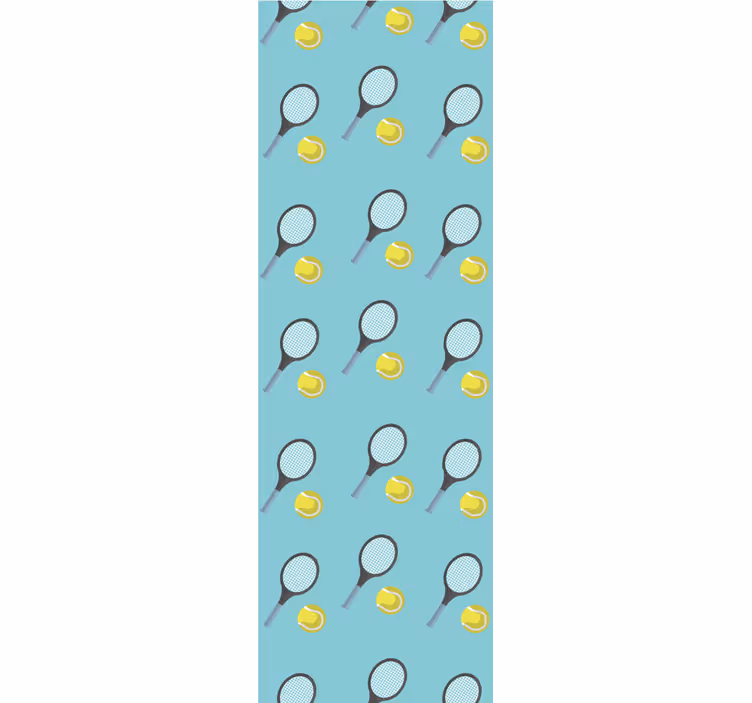 Ball and tennis blue Childrens Wallpaper - TenStickers