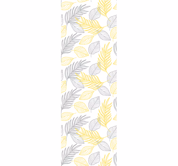 Leafy Botanical Pattern leaf wallpaper - TenStickers