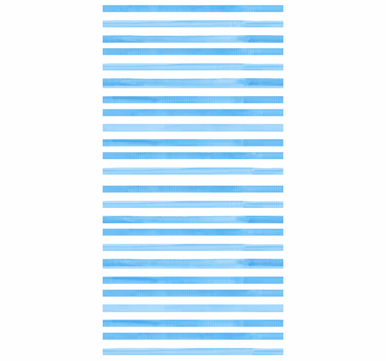Blue and white motif horizontal striped wallpaper - TenStickers