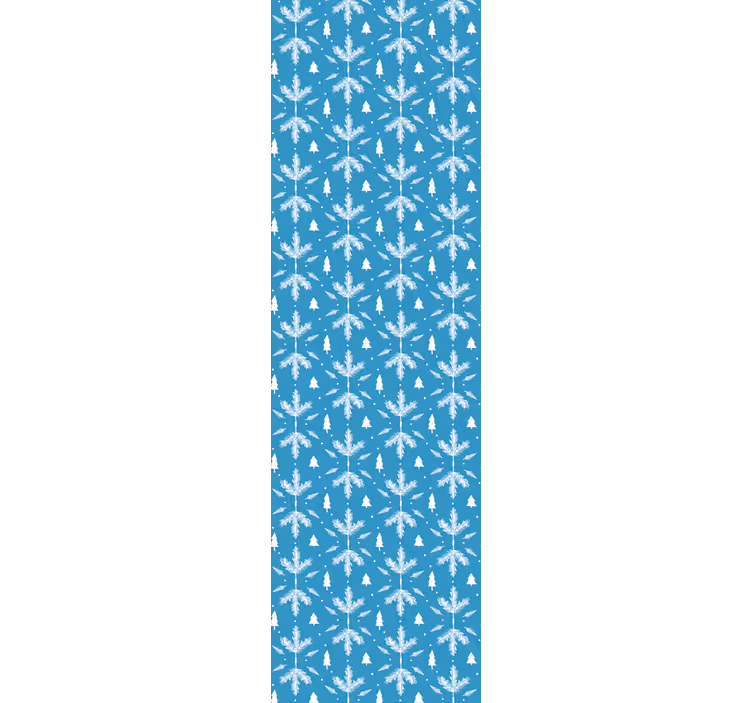 Nordic style folk blue Bedroom Wallpaper - TenStickers