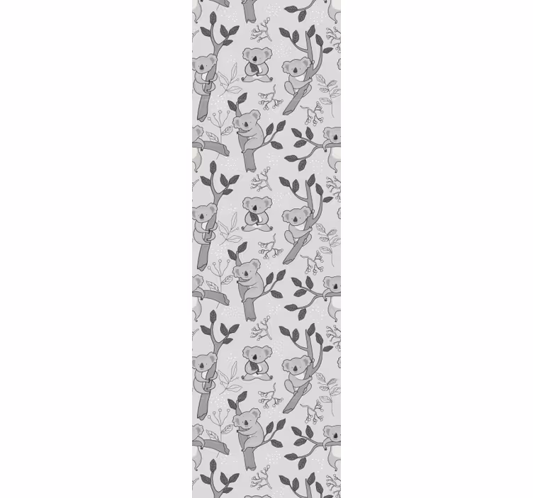 Grey khoala pattern animal wallpaper - TenStickers