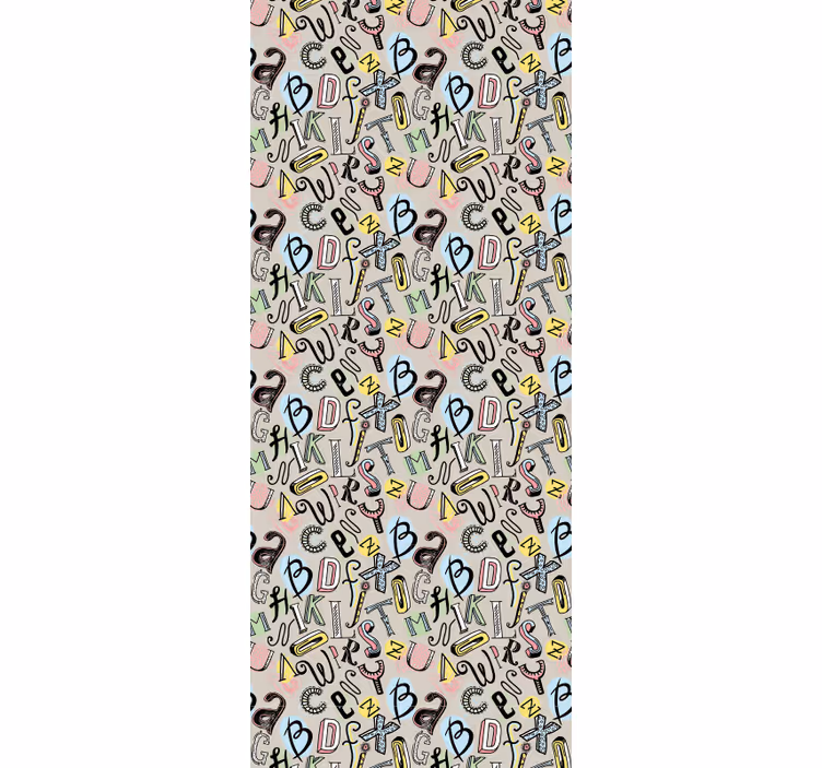 Nordic alphabet Childrens Wallpaper - TenStickers