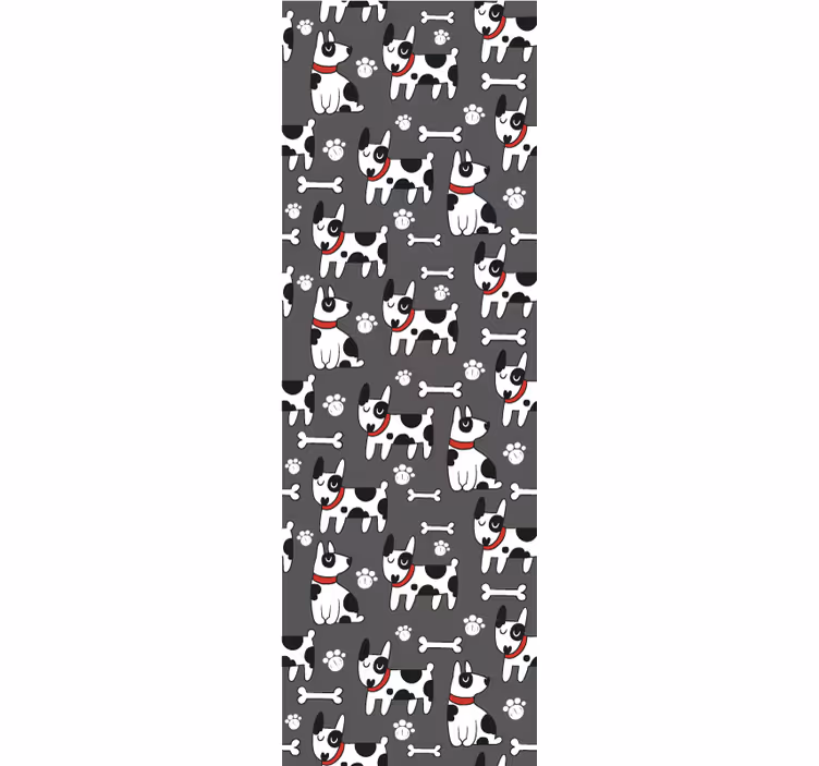 Fantastic black and white dog Bedroom Wallpaper - TenStickers