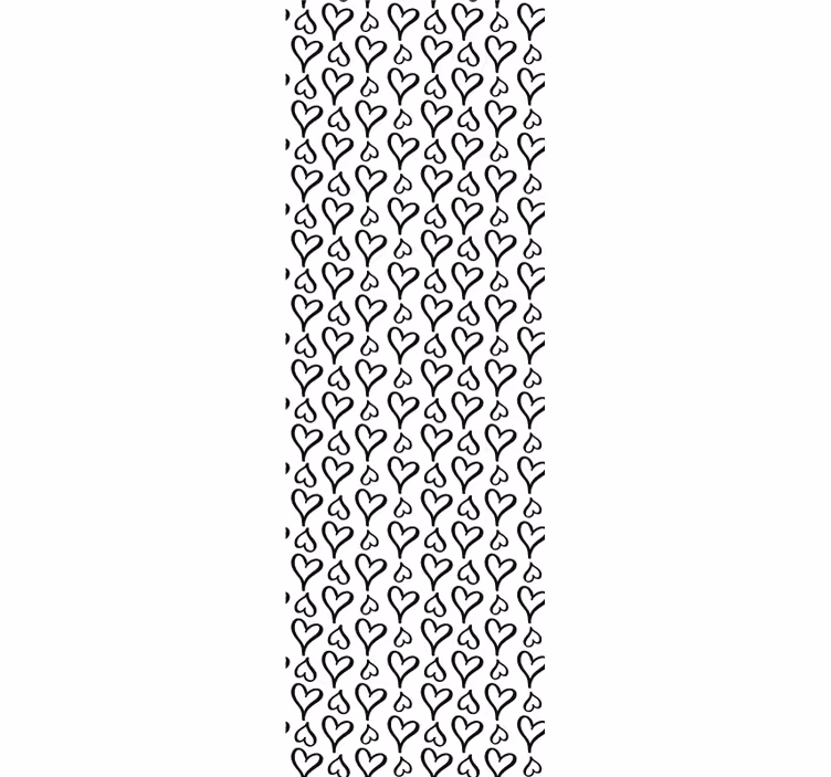 Heart Motif Repeat shapes wallpaper - TenStickers