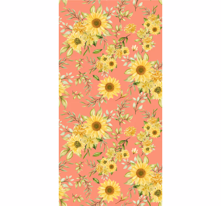 Vintage sunflowers Flowery Wallpaper - TenStickers