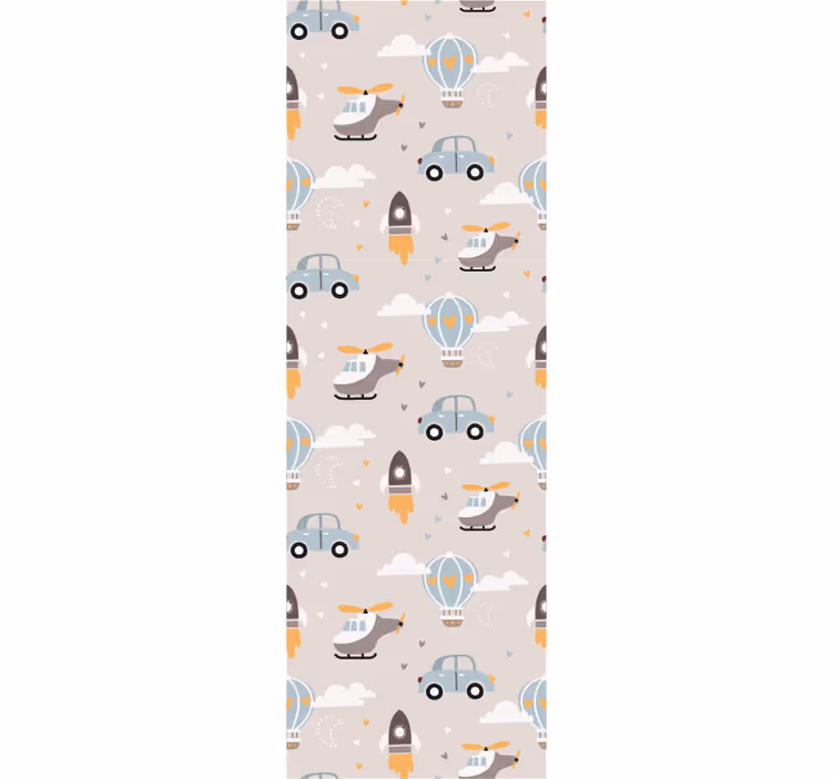 Playful Transportation kids wallpaper - TenStickers