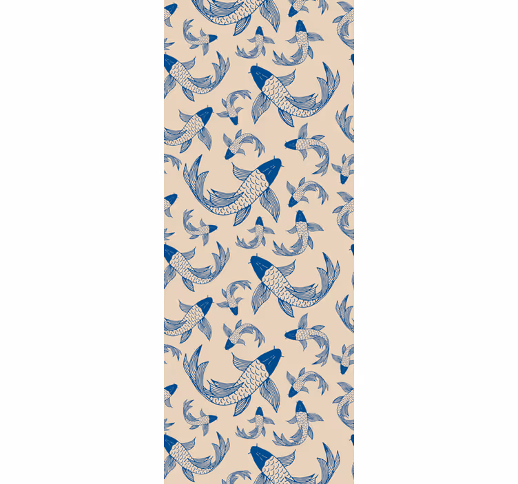 Koi Fish Pattern animal wallpaper - TenStickers