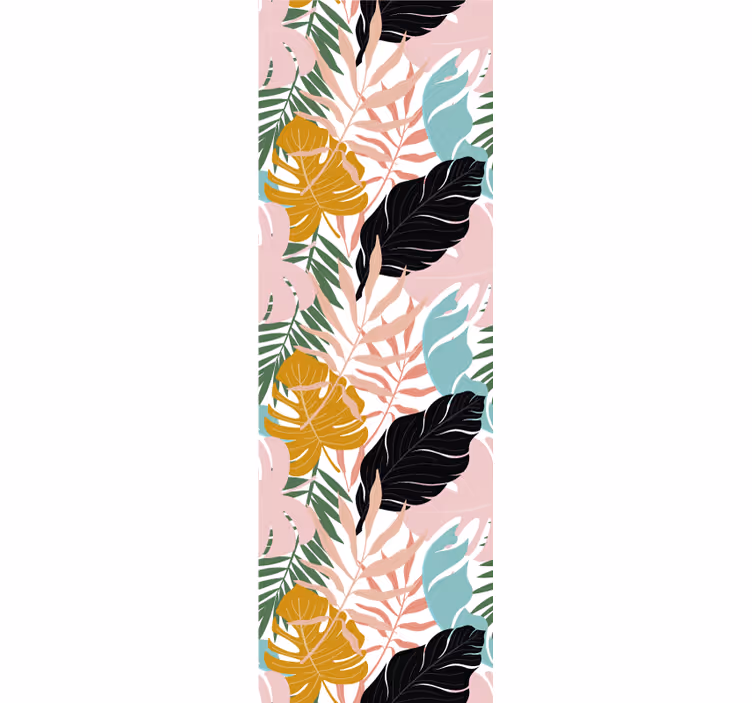 Exotic foliage assortment leaf wallpaper - TenStickers
