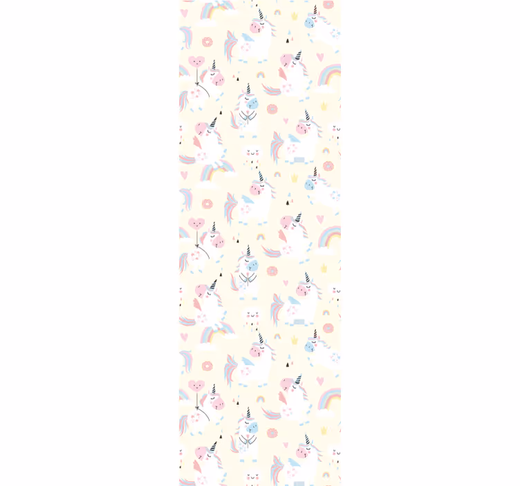 Unicorns and Rainbows nursery wallpaper - TenStickers