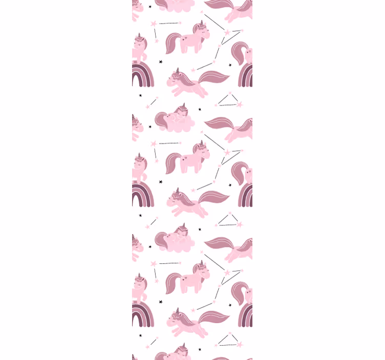 Fantasy Unicorn Pattern kids wallpaper - TenStickers