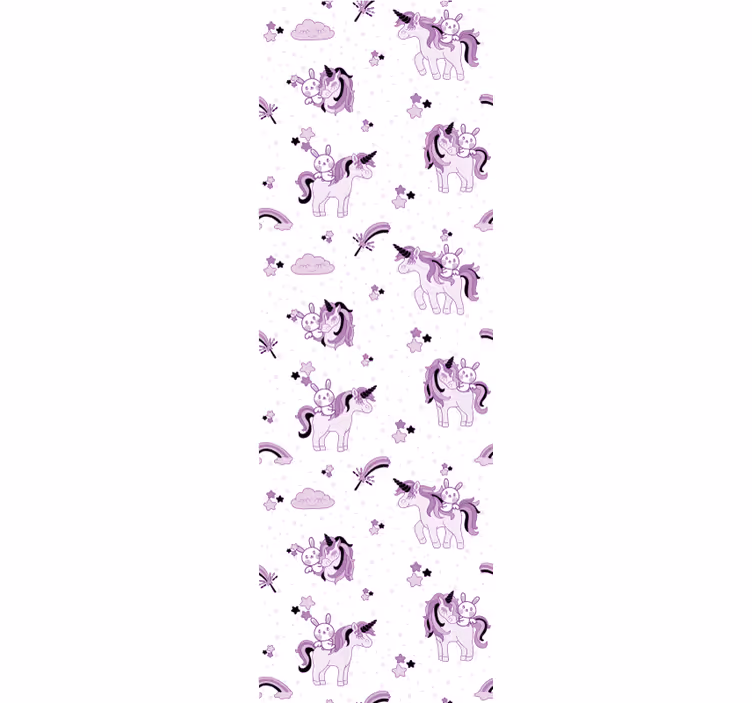 Unicorn Fantasy Scene nursery wallpaper - TenStickers
