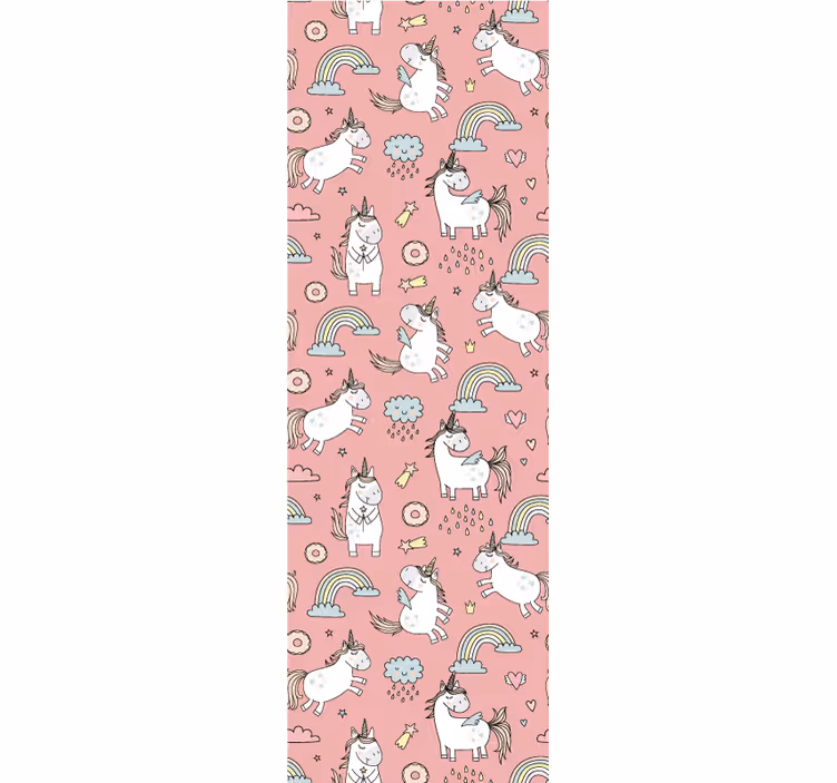 Unicorn Rainbows animal wallpaper - TenStickers