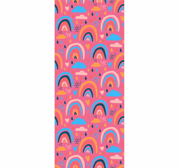 Playful Rainbow Patterns kids wallpaper - TenStickers
