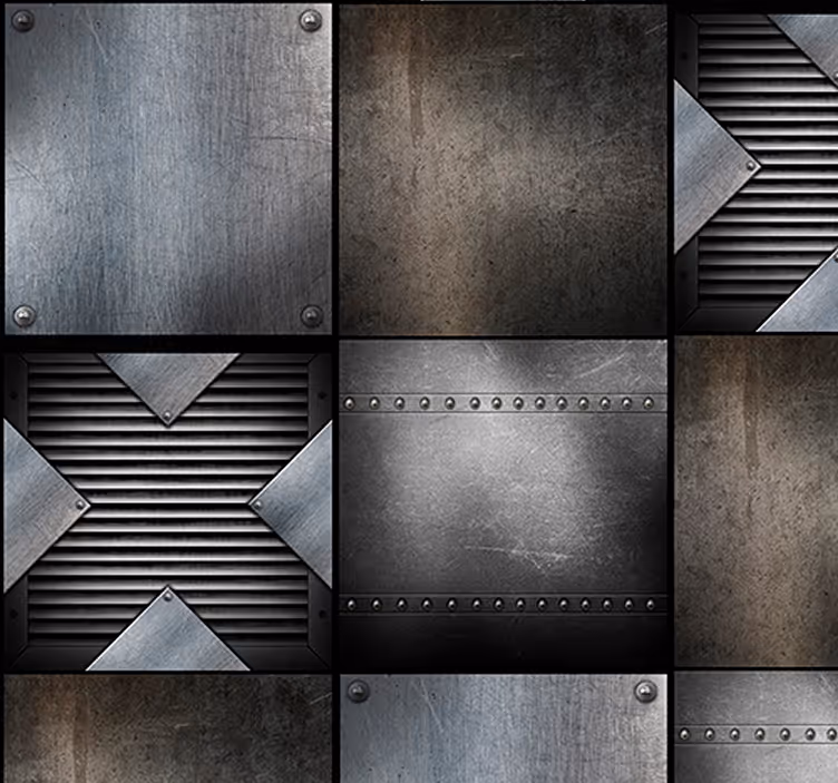 Harmonious Interlacing Metal Wallpaper - TenStickers