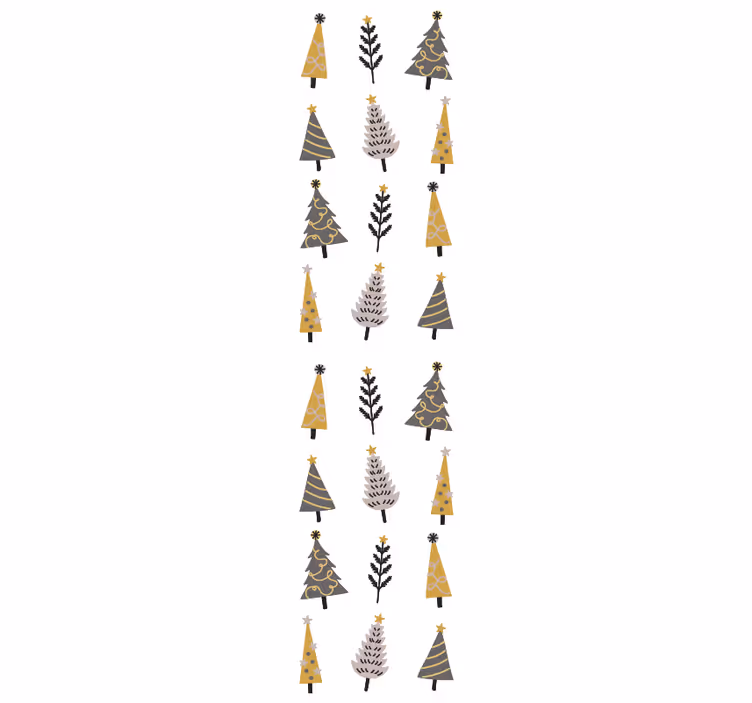 Holiday Tree Pattern christmas wallpaper - TenStickers