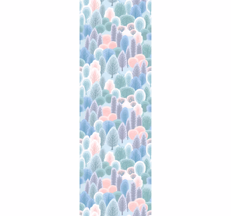 Forest Pattern landscape wallpaper - TenStickers
