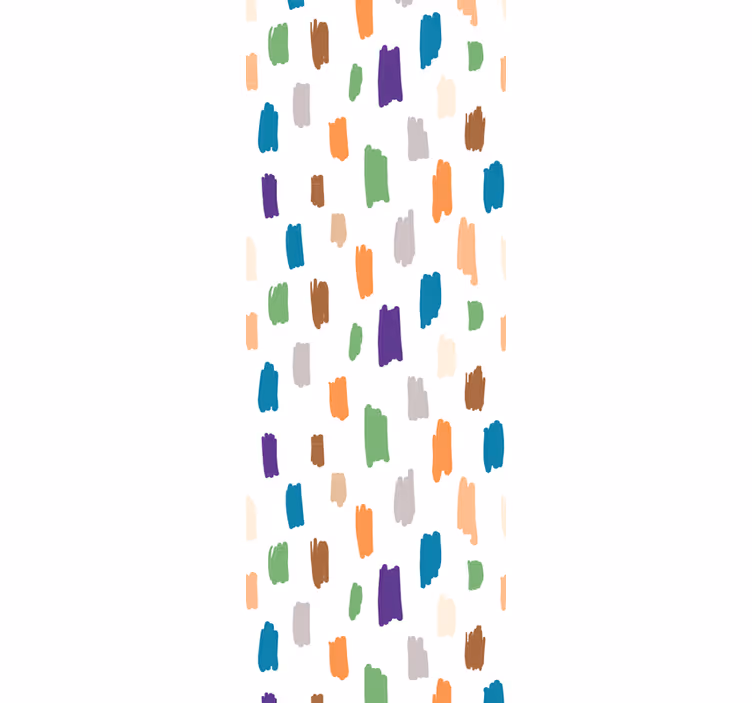 Colorful shapes pattern over white  Wallpaper - TenStickers