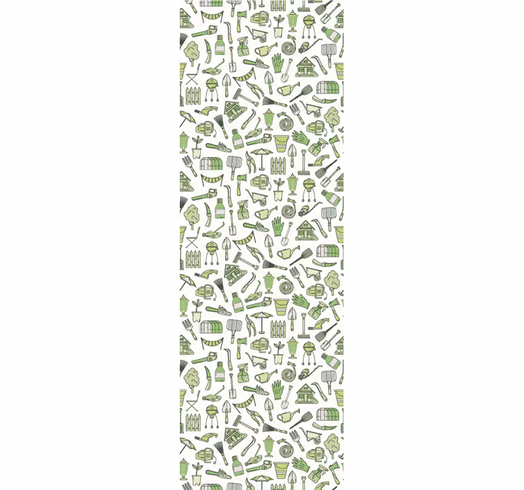 Gardening gree pattern living room wallpaper - TenStickers