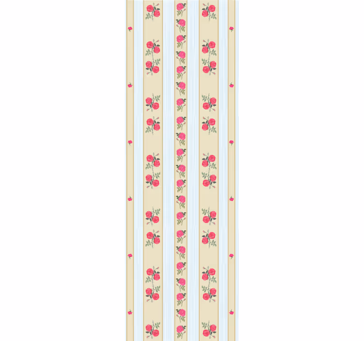 Floral Striped Elegance striped wallpaper - TenStickers