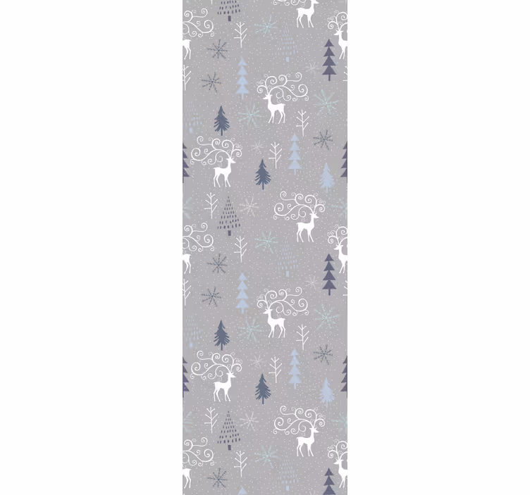 Reindeer Festive Motif christmas wallpaper - TenStickers