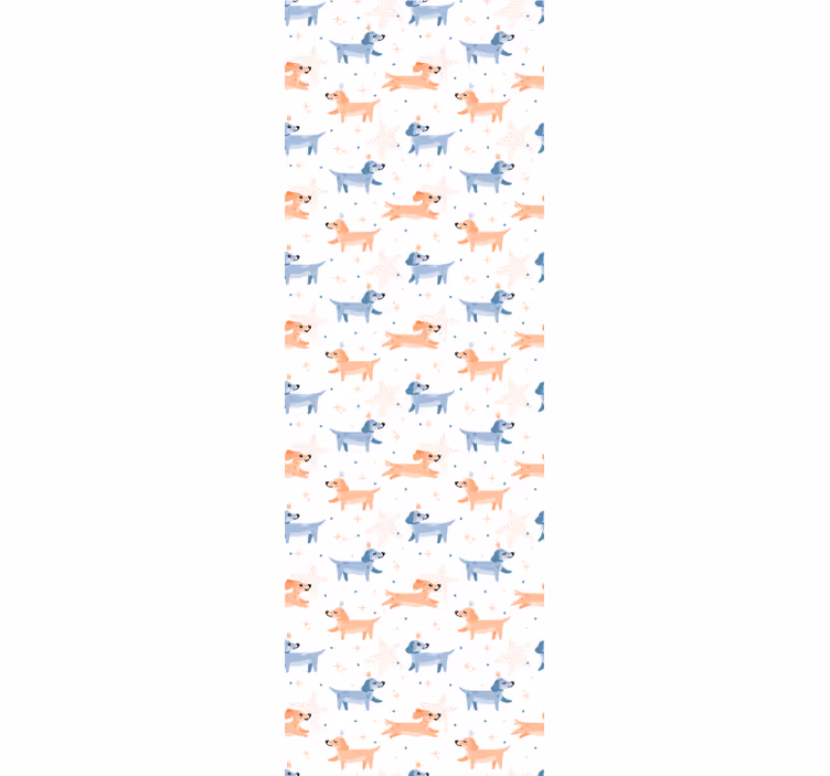 Playful Puppies Theme nursery wallpaper - TenStickers