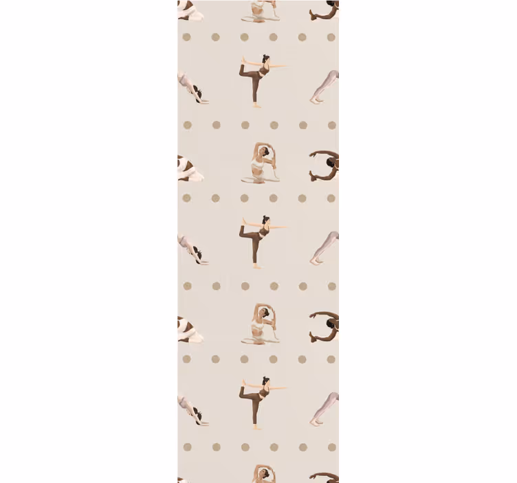 Different yoga poses Wallpaper - TenStickers