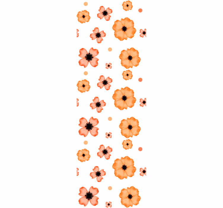 Poppies Pattern flower wallpaper - TenStickers