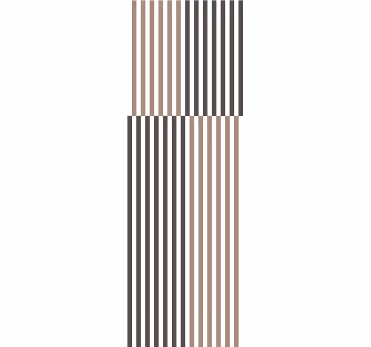 "Japandi" ground color lines Modern Wallpaper - TenStickers