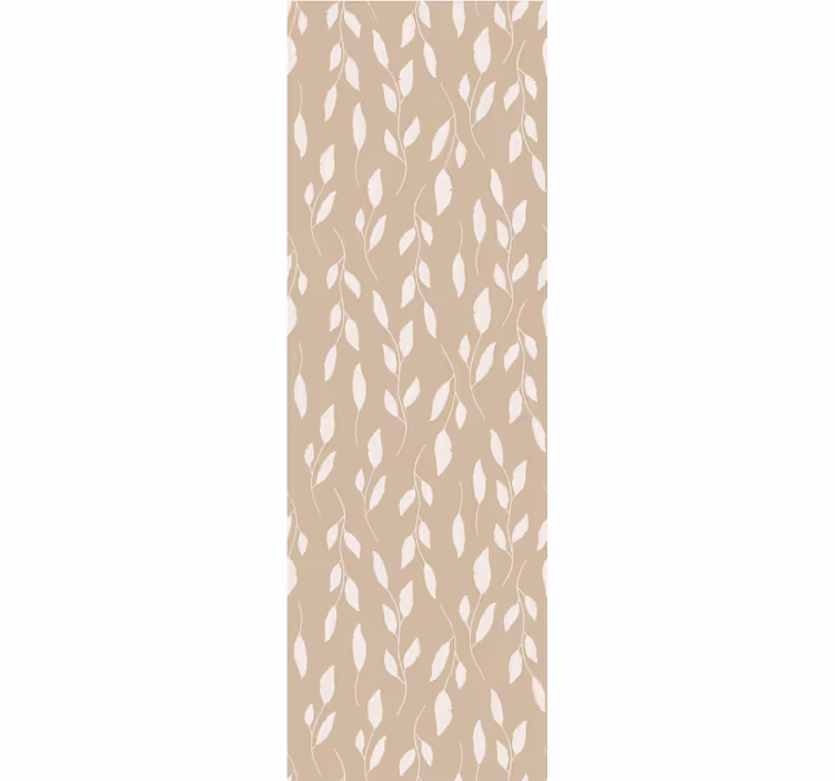 Leaf wallpaper in a delicate beige pattern - TenStickers