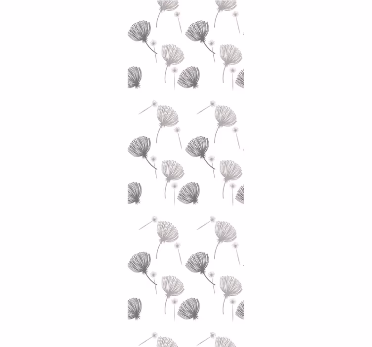 Meadow flowers on white Bedroom Wallpaper - TenStickers