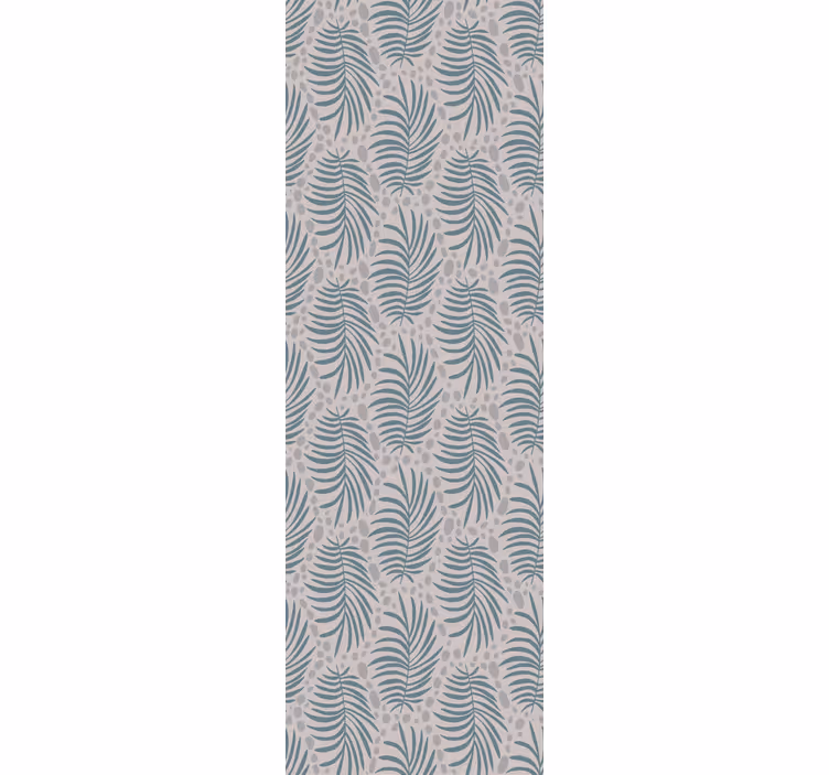Tropical blau Hamptons pattern Flower Wallpaper - TenStickers