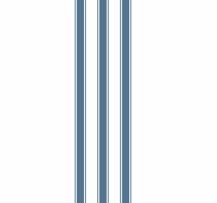 Blue and white Hamptons stripped wallpaper - TenStickers