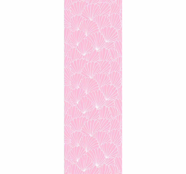 Kawaii style pink shells tile wallpaper - TenStickers