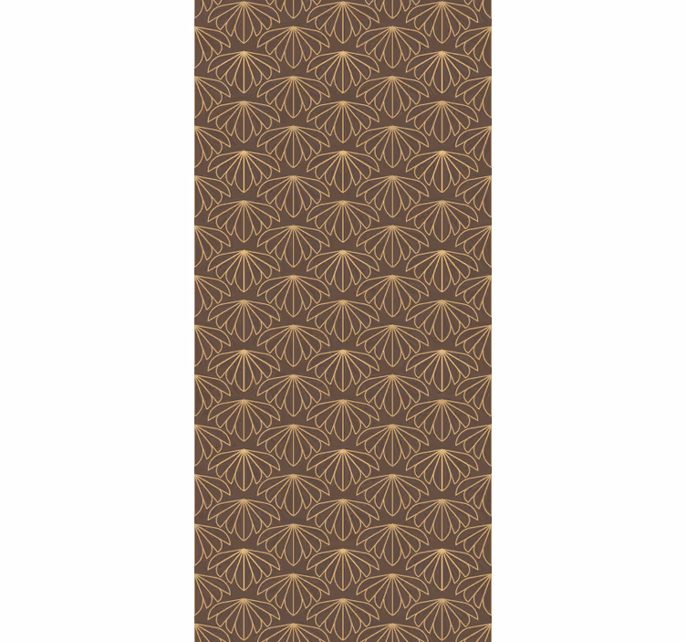 Brown stylised Pattern floral ornament wallpaper - TenStickers