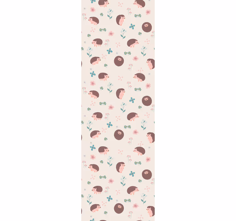 Cute Hedgehog Patterns animal wallpaper - TenStickers