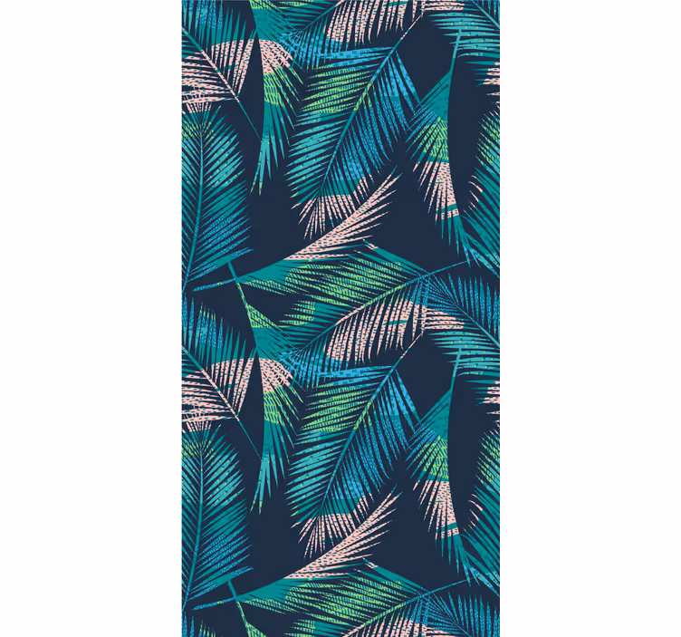 Exotic palms tropical pattern leaf wallpaper - TenStickers