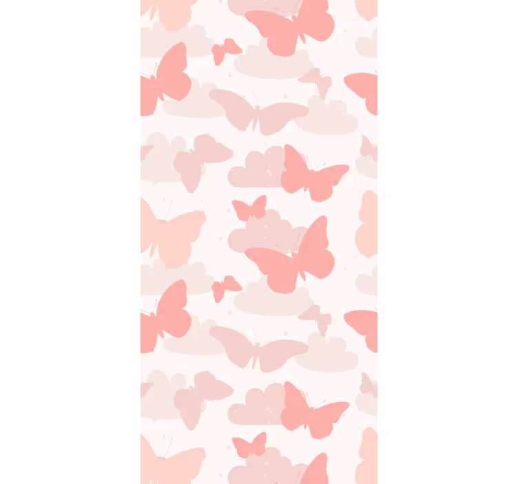 Pastel color butterfly pattern kids wallpaper - TenStickers