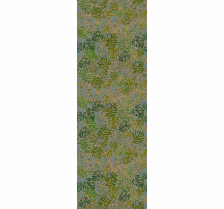 Japandi minimalistic monstera leaves wallpaper - TenStickers