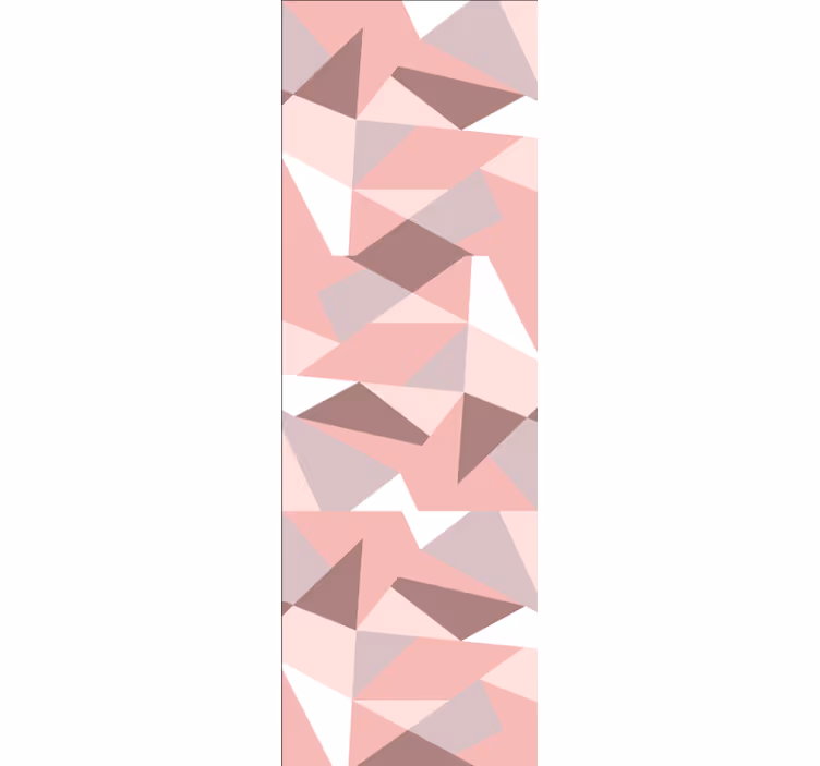 Geometric wallpaper with textured pink patterns - TenStickers